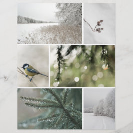 Winter Natuur: Kerst Scrapbook Uitknip papier