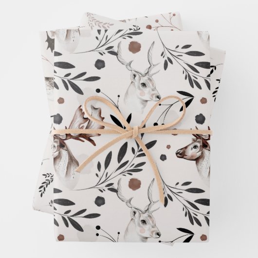 Winter Natuur Kerstmis Inpakpapier Vel (In situ)