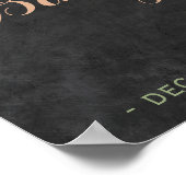 Winter natuur krijtbord waterverf baby shower poster (Hoek)