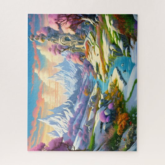 Winter natuur uitzicht legpuzzel (Verticaal)