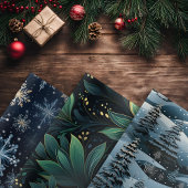 Winter/Natuur Variety Wrapping Paper - Set van 3