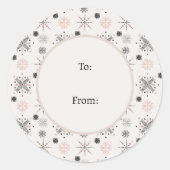 Winter Natuur Wildlife Noordse Kerstmis Ronde Sticker (Voorkant)