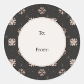 Winter Natuur Wildlife Noordse Kerstmis Ronde Sticker (Voorkant)