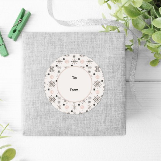 Winter Natuur Wildlife Noordse Kerstmis Ronde Sticker