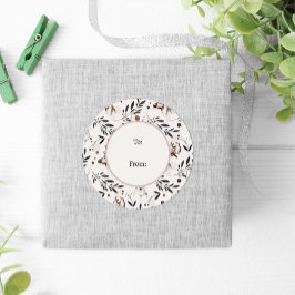 Winter Natuur Wildlife Noordse Kerstmis Ronde Sticker