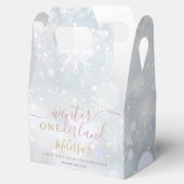 Winter nederland 1e verjaardag roze en goud bedankdoosjes (Geopend)