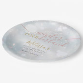 Winter nederland 1e verjaardag roze en goud papieren bordje (Gekanteld)