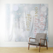 Winter nederland 1e verjaardag roze en goud wandkleed (In Situ (horizontaal))