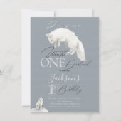 Winter Nederland 1e verjaardag witte poolvos Kaart (Voorkant)