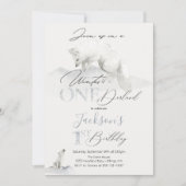 Winter Nederland 1e verjaardag witte poolvos Kaart (Voorkant)