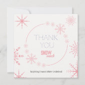winter Nederland -Dank u sneeuw veel Bedankkaart (Voorkant)