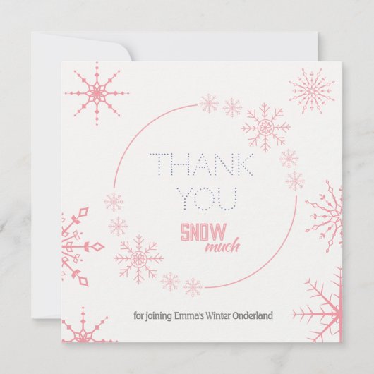 winter Nederland -Dank u sneeuw veel Bedankkaart (Voorkant)