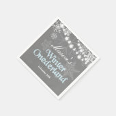 Winter Nederland Papier Servet Blauwe jongen Sneeu (Hoek)