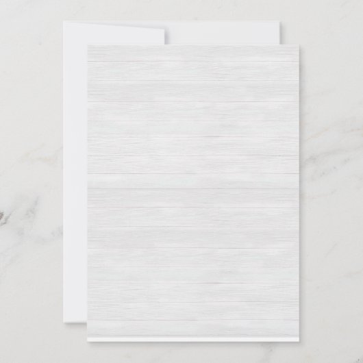 Winter Neutraal Baby shower Kaart (Achterkant)