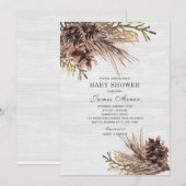 Winter Neutrale Baby Shower Uitnodiging (Voorkant / Achterkant)