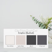 Winter Neutrals Color Palette Swatch Card Kaart (Staand voorkant)