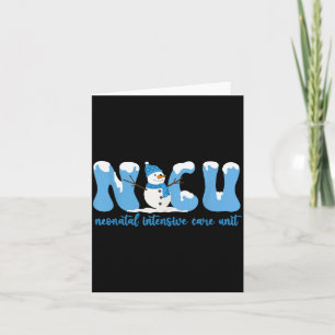 Winter Nicu-verpleegster Xmas-sneeuwman Neonatale  Kaart