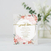 Winter niets Fancy gewoon liefde bruiloft uitnodig (Staand voorkant)