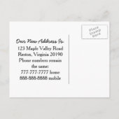 Winter Nieuw Thuis Adres We zijn verhuisd Aankondigingskaart (Achterkant)