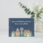 Winter Nieuw Thuis Adres We zijn verhuisd Aankondigingskaart (Staand voorkant)