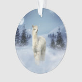 Winter Night Alpaca kerstversiering Ornament (voorkant)