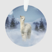 Winter Night Alpaca kerstversiering Ornament (voorkant)