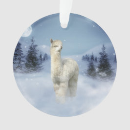 Winter Night Alpaca kerstversiering Ornament