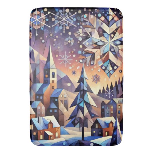 Winter Night Art Badmat (Voorkant Verticaal)
