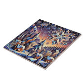 Winter Night Art Keramische Tegel Tegeltje (Zijkant)