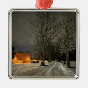 Winter Night Foto Ornament