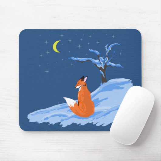 Winter Night Fox Muismat (Met muis)