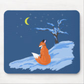 Winter Night Fox Muismat (Voorkant)