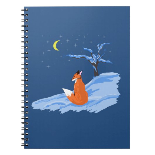 Winter Night Fox Notitieboek (Voorkant)