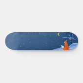 Winter Night Fox Persoonlijk Skateboard (Horizontaal)