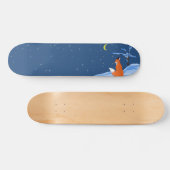 Winter Night Fox Persoonlijk Skateboard (Horizontaal)