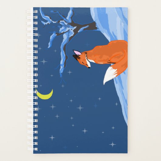 Winter Night Fox Planner (Voorkant)