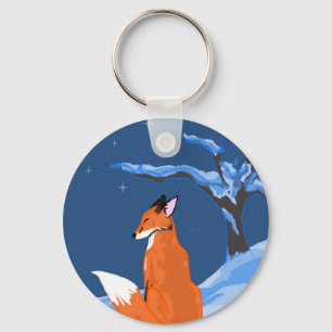 Winter Night Fox Sleutelhanger