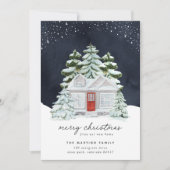 Winter Night Holiday Moving Announge Aankondiging (Voorkant)