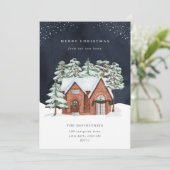 Winter Night Holiday Moving Announge Aankondiging (Staand voorkant)