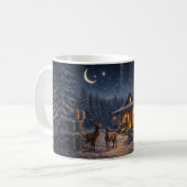 Winter Night Love Cabin – Peaceful  Koffiemok (Voorkant links)