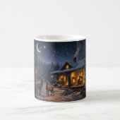 Winter Night Love Cabin – Peaceful  Koffiemok (Center)
