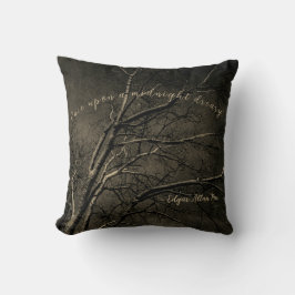 Winter Night Poetry Tree Kussen