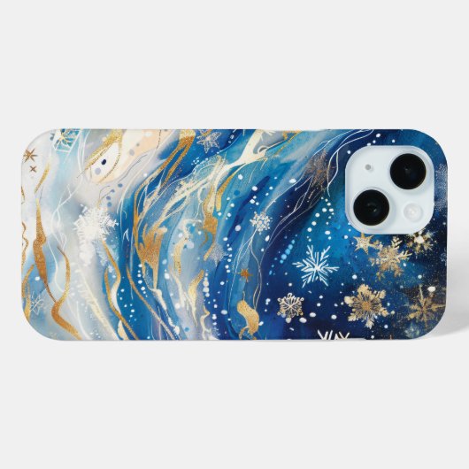 Winter Night Sky en Snowflakes telefoonhoesje Case-Mate iPhone Case (Achterkant (horizontaal))