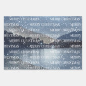 Winter Night Snow Kerstmis Inpakpapier Vel (Voorkant 3)