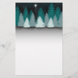 Winter Night with Star of Bethlehem Briefpapier