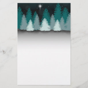 Winter Night with Star of Bethlehem Briefpapier