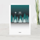 Winter Night with Star of Bethlehem Feestdagen Kaart (Achterkant)