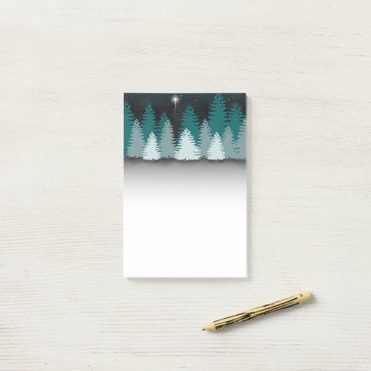 Winter Night with Star of Bethlehem Post-it® Notes (Op bureau)