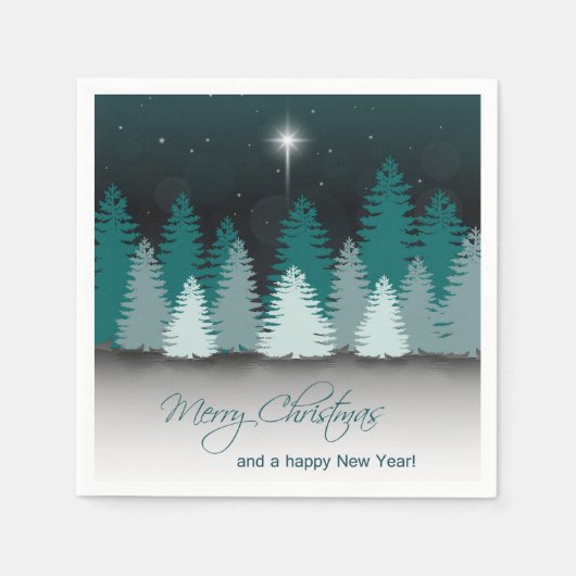 Winter Night with Star of Bethlehem Servet (Voorkant)