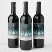 Winter Night with Star of Bethlehem Wijn Etiket (Flessen)